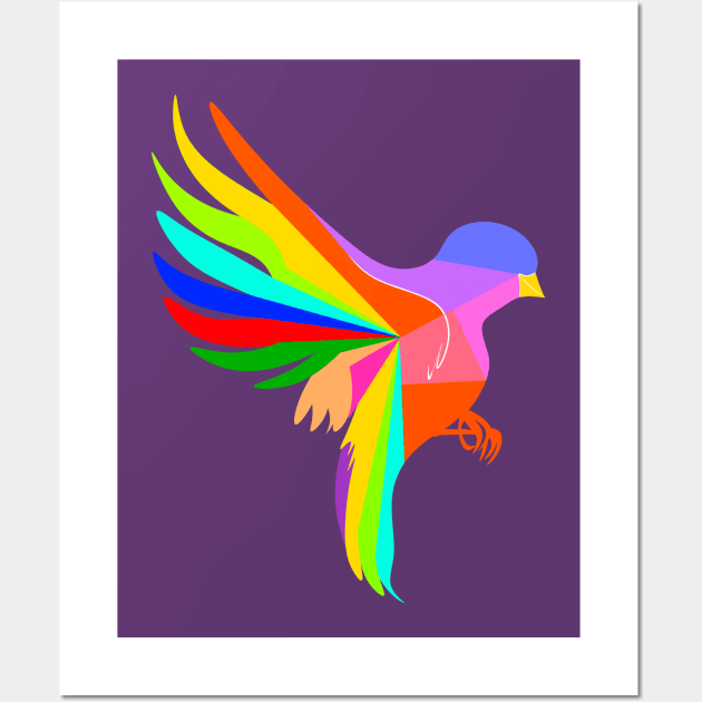 Colorful bird Wall Art by MariRiUA